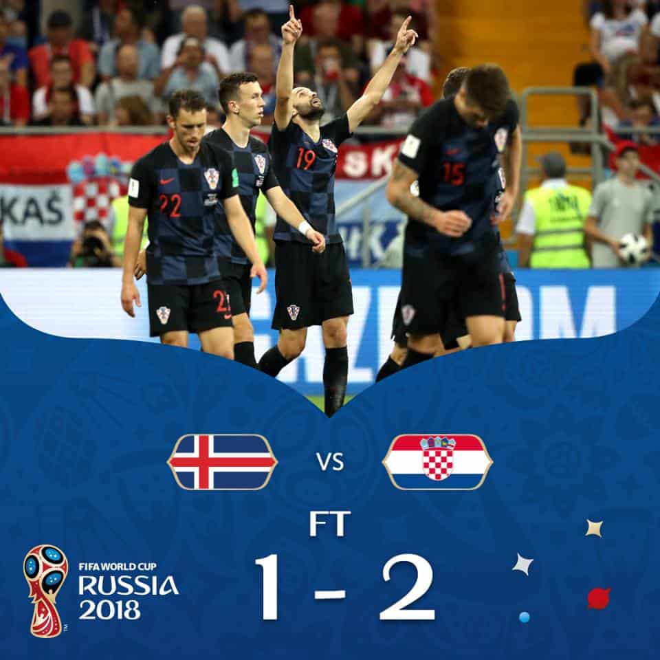 Islanda vs Croazia: ad inizio ripresa vanno in vantaggio i croati, poi il pari di Sigursson, ma la stanchezza prende il sopravvento. Islanda fuori dal mondiale.