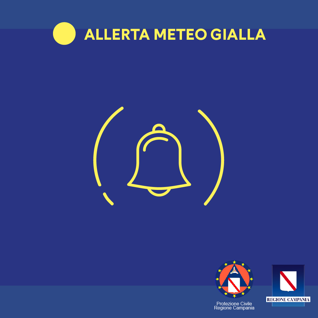 La Protezione Civile della Regione Campania ha emanato un'allerta meteo di colore giallo. Ecco quando e dove.