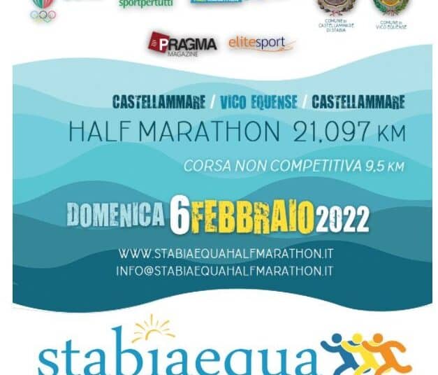 Torna la “Stabiaequa Half Marathon”, 21 km tra Castellammare di Stabia e Vico Equense, che si correrà il 6 febbraio.
