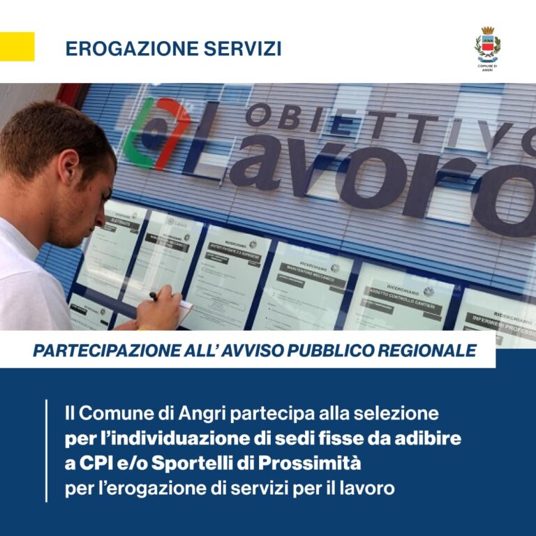 Angri, il comune partecipa ad un avviso pubblico. I dettagli