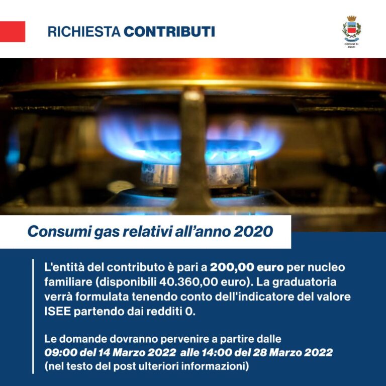 Angri: Erogazione per consumi Gas Metano