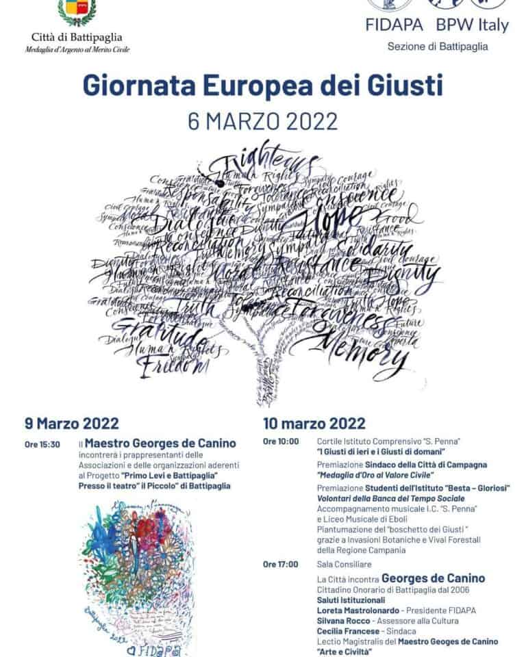 BATTIPAGLIA CELEBRA LA “GIORNATA EUROPEA DEI GIUSTI”