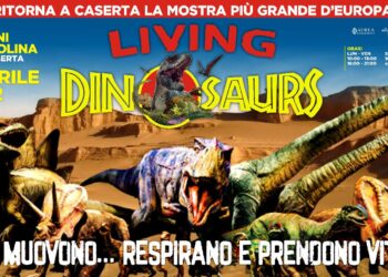 Dopo essere stata a Napoli ed a Bari, la mostra Living Dinosaurs si sposta a Caserta per rimanervi dal 9 aprile fino al 29 giugno.