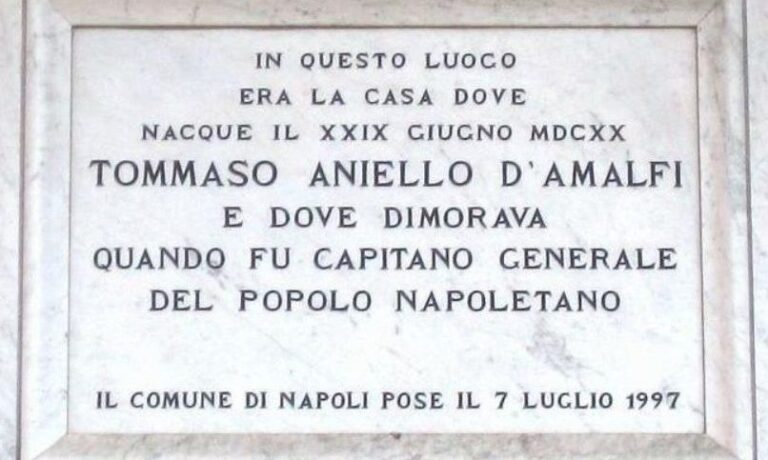 Qui nacque il “Che Guevara” napoletano: Masaniello