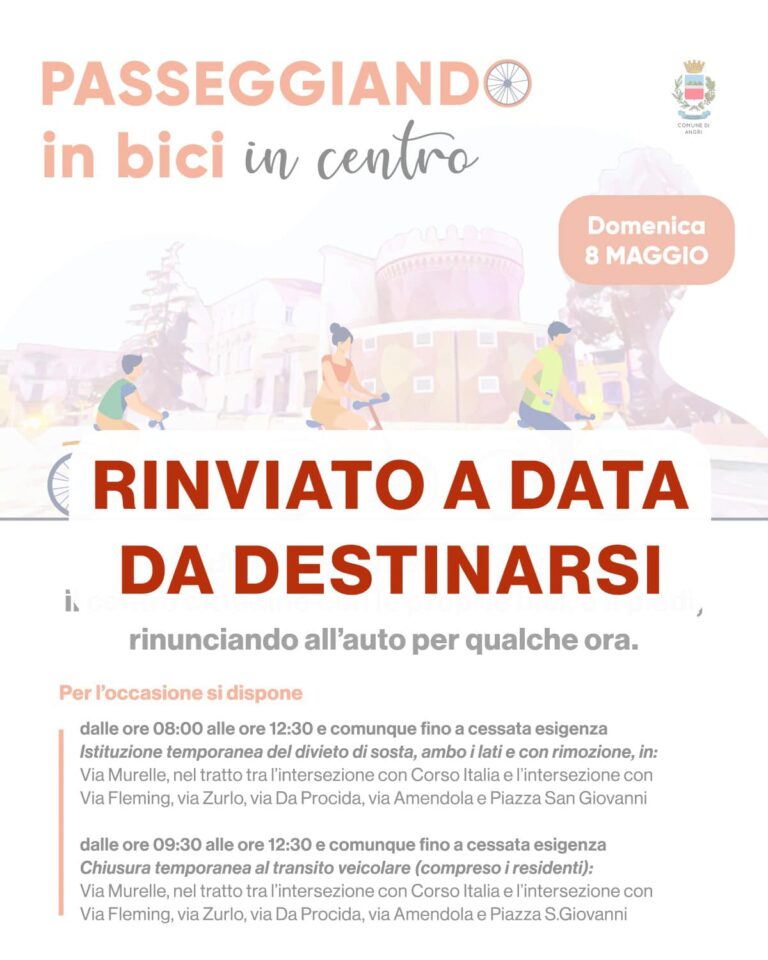 Angri: Evento Rinviato