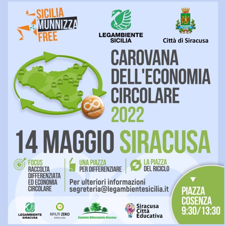 Siracusa: CAROVANA DELL’ECONOMIA CIRCOLARE 2022