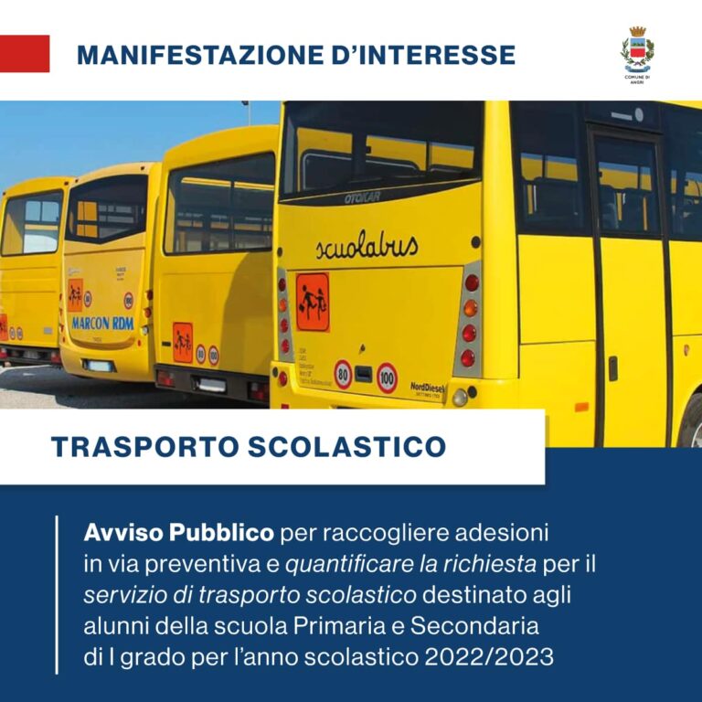 ANGRI:AVVISO PUBBLICO: TRASPORTO