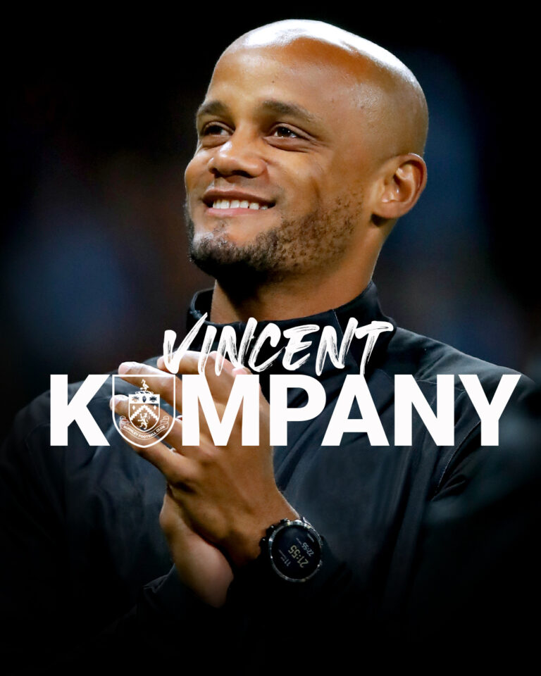 Vincent Kompany è il nuovo allenatore del Burnley