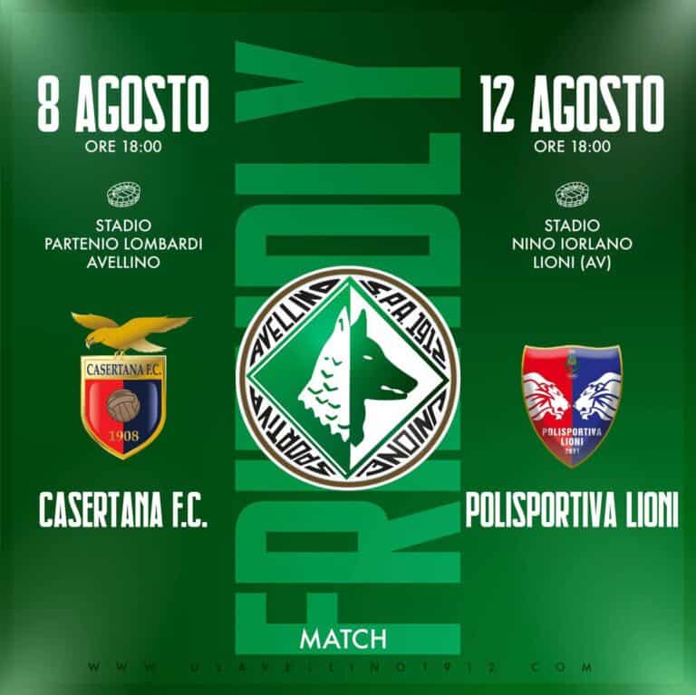 Avellino, due amichevoli in calendario