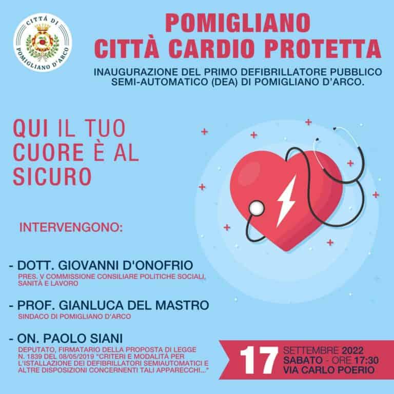 Pomigliano Città Cardio Protetta – inaugurazione del primo defibrillatore pubblico semi-automatico (DEA)