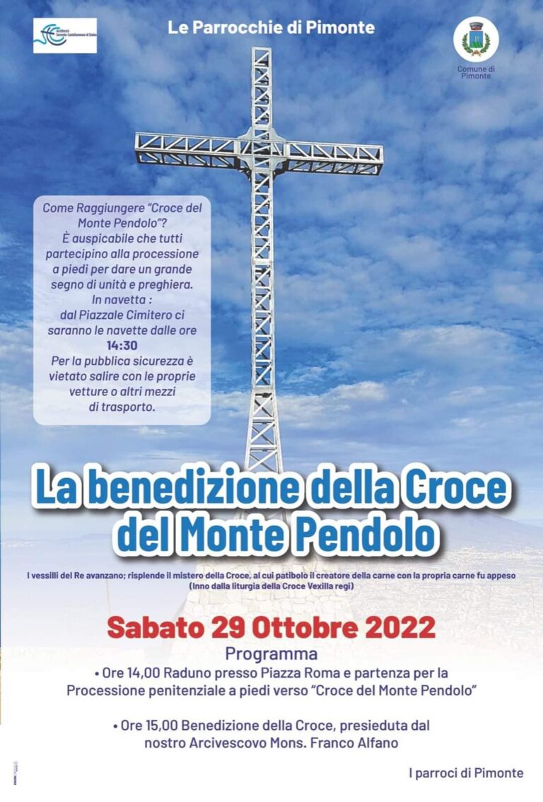 Cerimonia di benedizione della Croce del Monte Pendolo