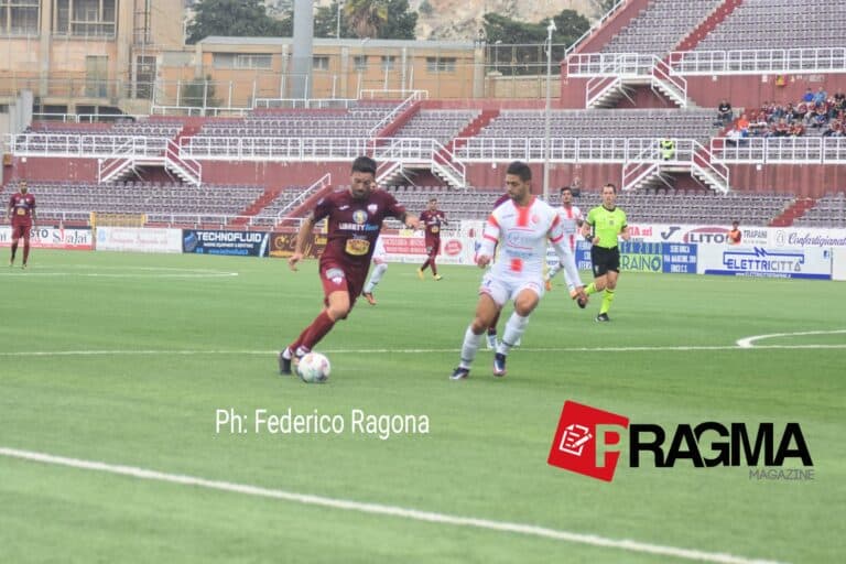 Trapani-Cittanova 1-1: succede tutto nel finale con Figini prima e Kosovan su rigore poi.