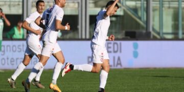 Davide Di Pasquale (Foggia) joy for his goal