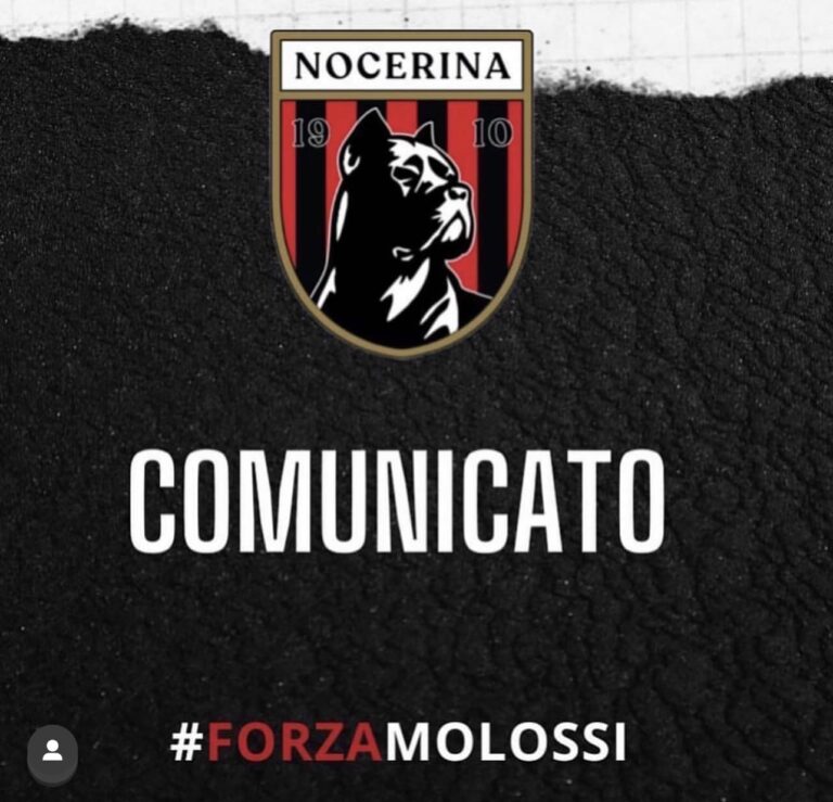 Nocerina calcio, importante comunicato della società