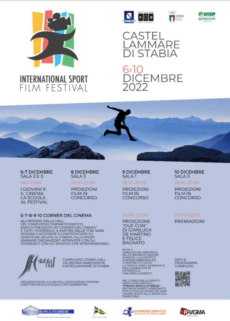 Cinema, al via la prima edizione dell’International Sport Film Festival