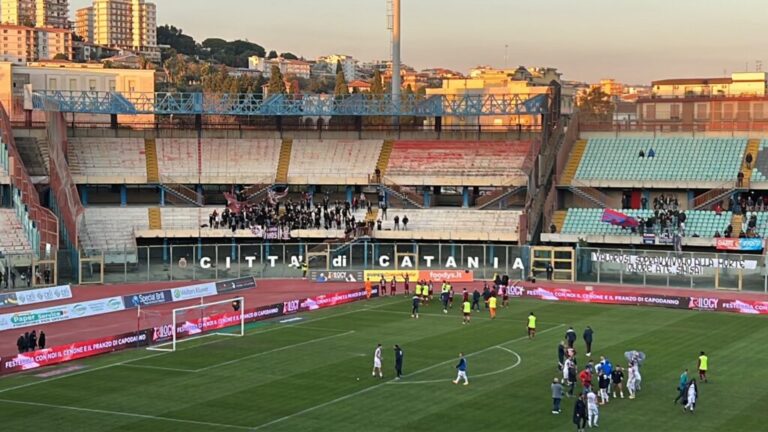 Catania-Trapani 2-1: gli etnei vincono il derby in rimonta con Palermo e Rizzo