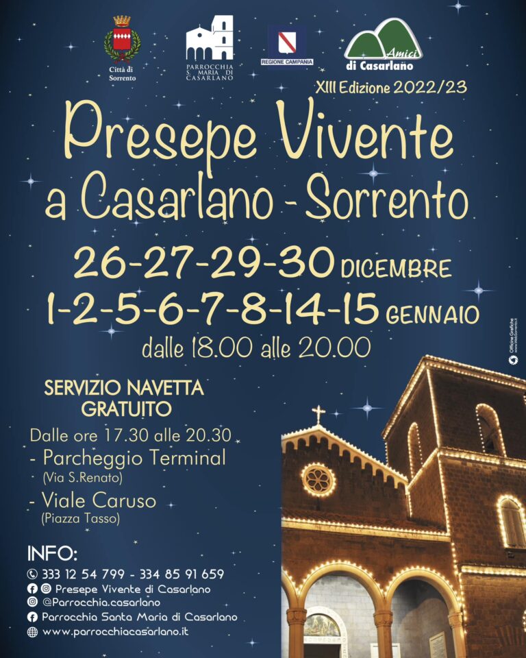 Natale a Sorrento: Torna il presepe vivente di Casarlano