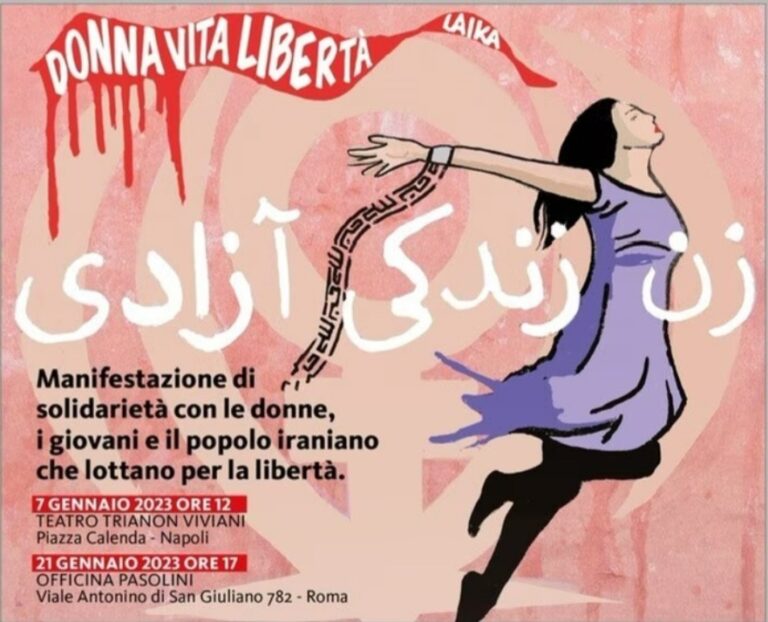 Napoli, flash mob per le donne iraniane voluto da Marisa Laurito