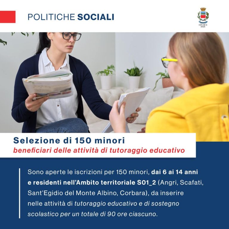 Angri opportunità per famiglie e minori