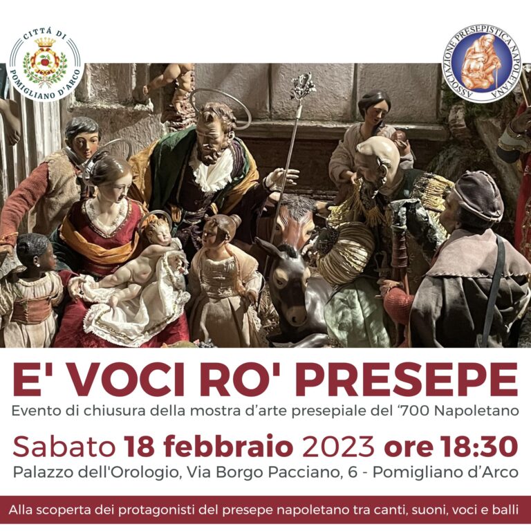 Pomigliano D’Arco, evento di chiusura della mostra d’arte presepiale del ‘700 Napoletano