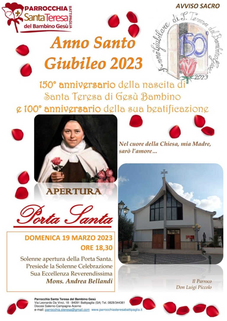 Battipaglia 150 anni dalla nascita di Santa Teresa del Bambino Gesù