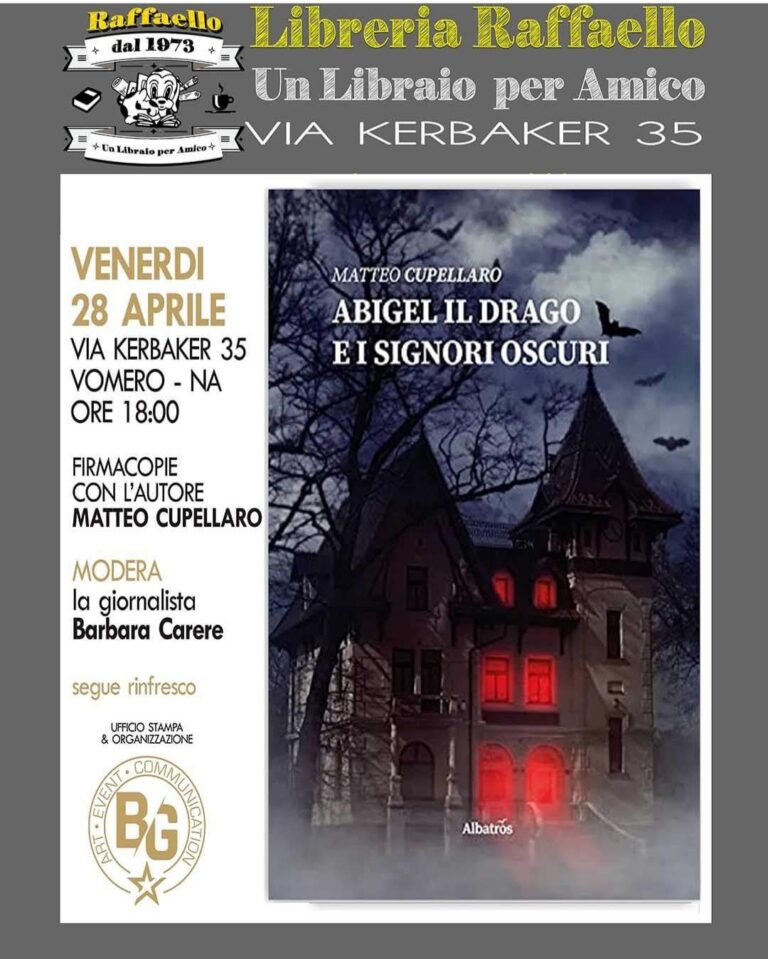 Napoli, presentazione del libro Abigel il Drago e i Signori Oscuri