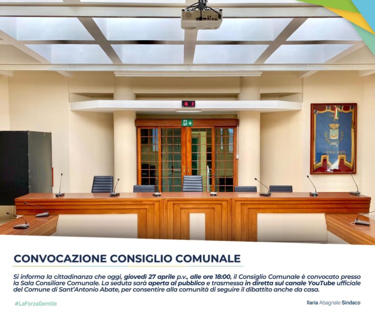 Sant’Antonio Abate convocazione Consiglio Comunale