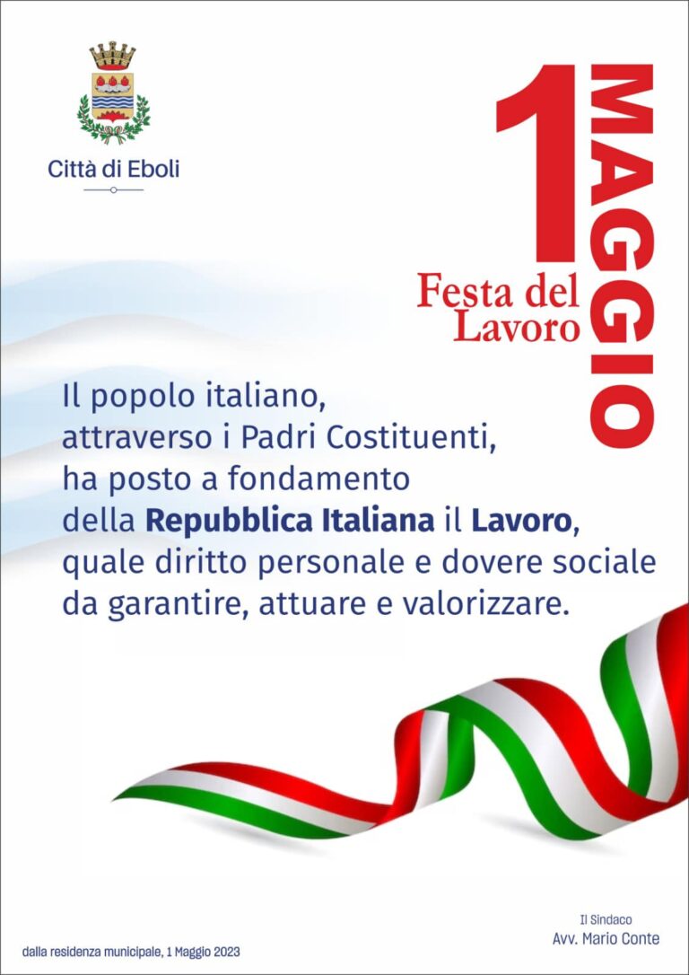 Primo Maggio, Festa delle Lavoratrici e dei Lavoratori, occasione di riflessione