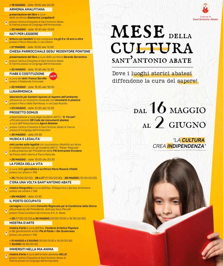 Sant’Antonio Abate riparte il mese della Cultura