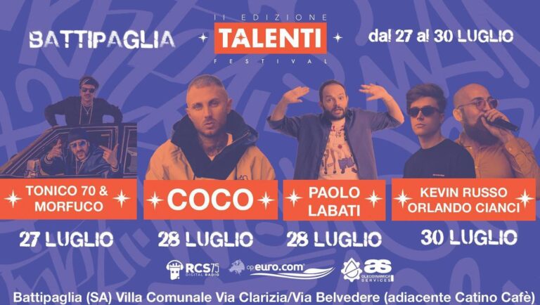 Battipaglia programmazione del Talenti Festival powered by Forum dei Giovani