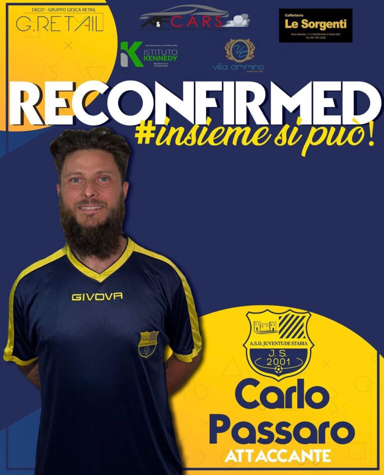 Juventude Stabia si riparte con il capitano Carlo Passaro