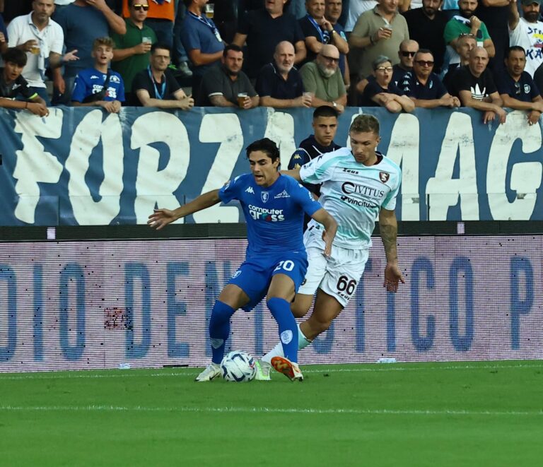 Empoli-Salernitana 1-0 Baldanzi regala i tre punti ai toscani