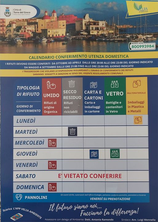 Aprile 2023 - Entra in vigore il nuovo calendario di raccolta differenziata  - Città di Santa Maria Capua Vetere