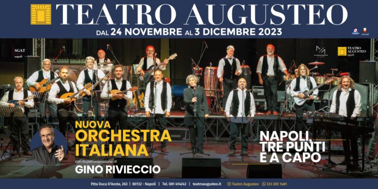 NOI  Nuova Orchestra Italiana     Il ritorno sulle scene con debutto al Teatro Augusteo  Dal 24 novembre al 3 dicembre 2023