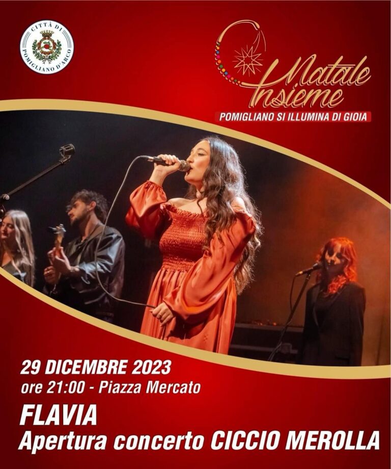 Flavia aprirà il concerto di Ciccio Merolla a Pomigliano D’Arco