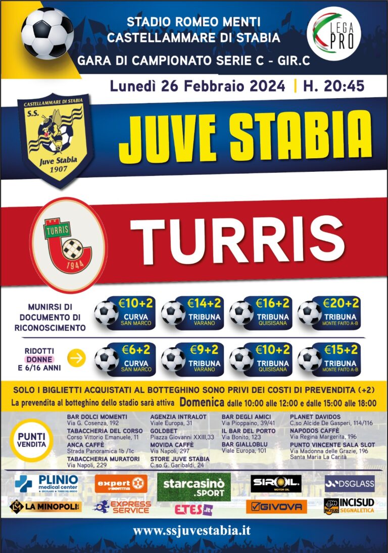 Juve Stabia il derby del Menti