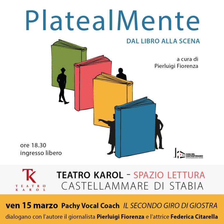 Castellammare, al Teatro Karol Pachy vocal coach e il suo romanzo “Il secondo giro di giostra”