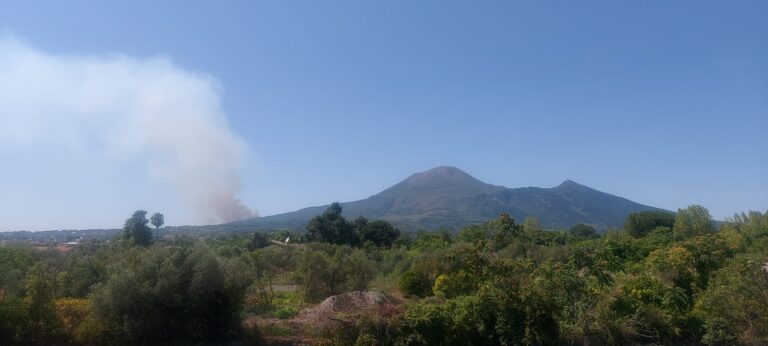 incendio sul vesuvio