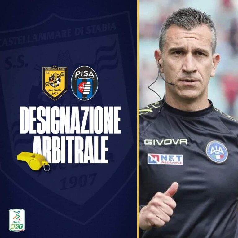 Juve Stabia Pisa scelto il direttore di gara