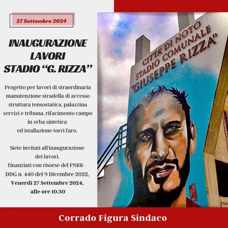 Inaugurazione dei lavori dello Stadio Giuseppe Rizza