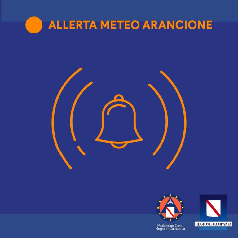 La Protezione Civile della Regione Campania ha emesso un comunicato di allerta meteo