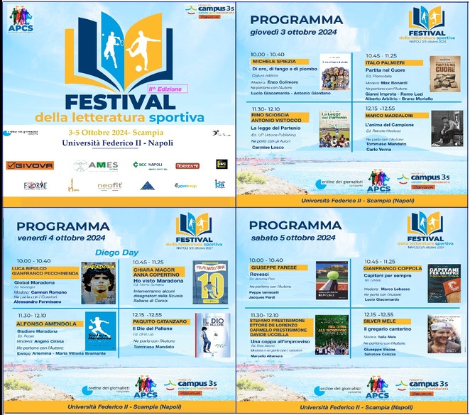 Programma Festival della letteratura sportiva