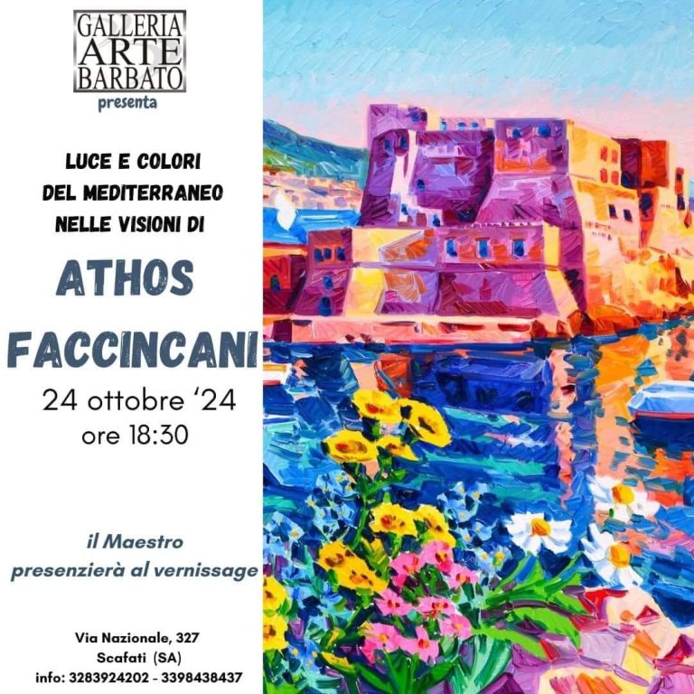 Athos Faccincani torna a Scafati, la nuova collezione in mostra alla Galleria Arte Barbato