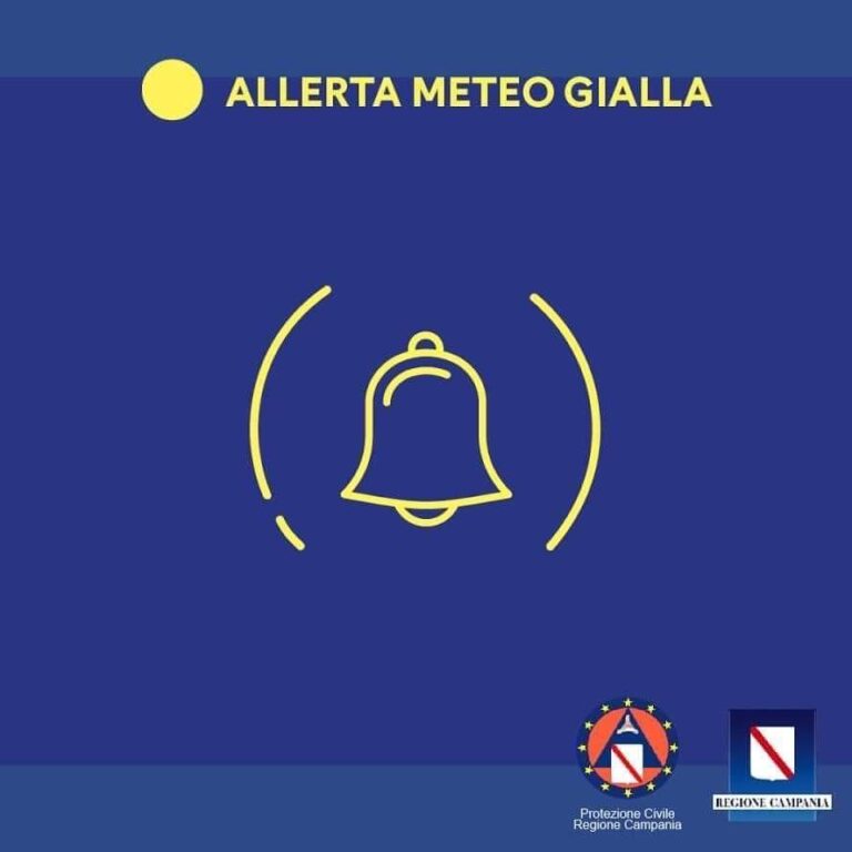 Regione Campania allerta meteo per domani