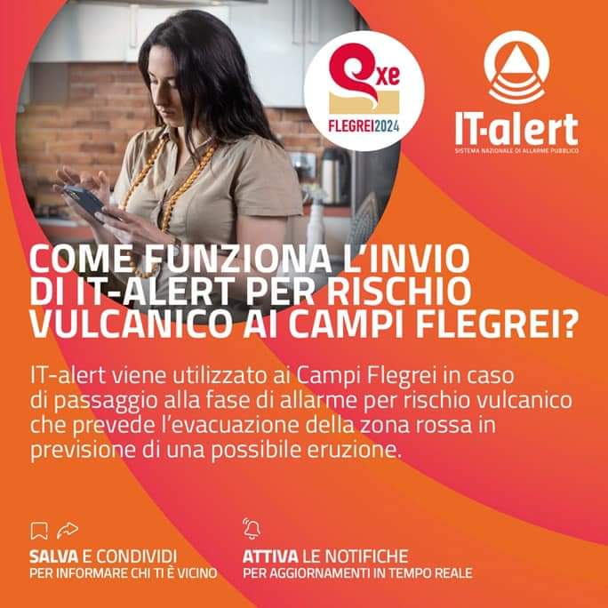 Regione Campania verrà effettuato un test di invio del messaggio di #ITalert ia.