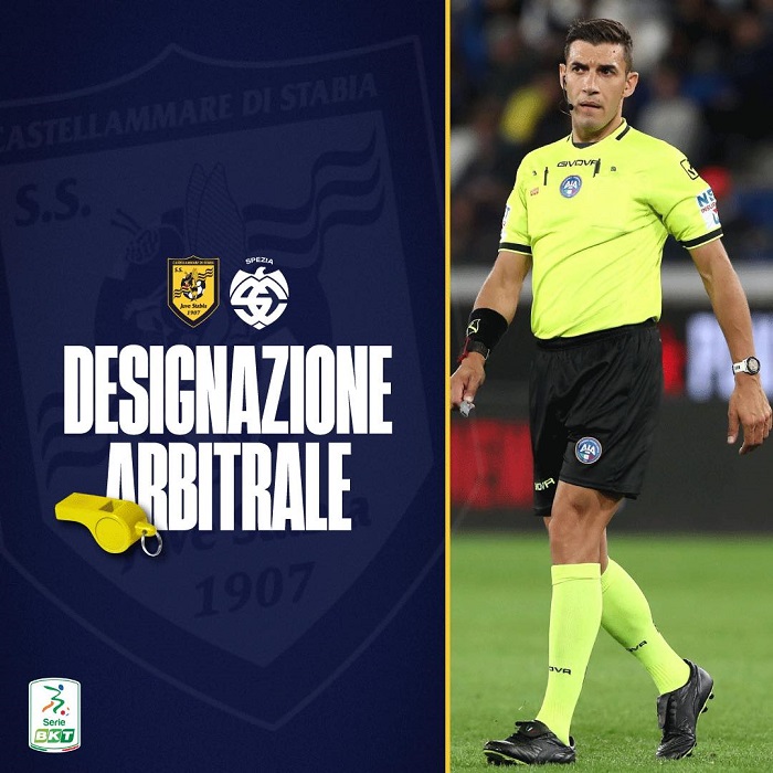 Juve Stabia-Spezia il direttore di gara