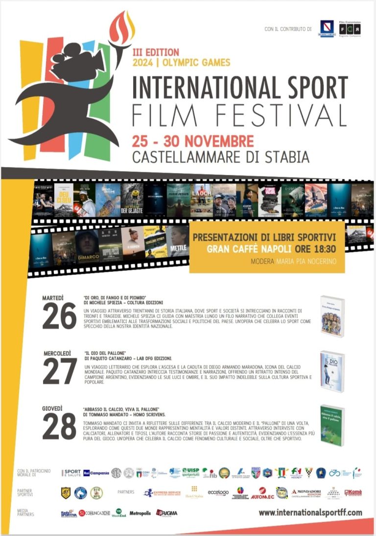 Incontro tra sport, cinema e letteratura: arriva la terza edizione dell’ISFF