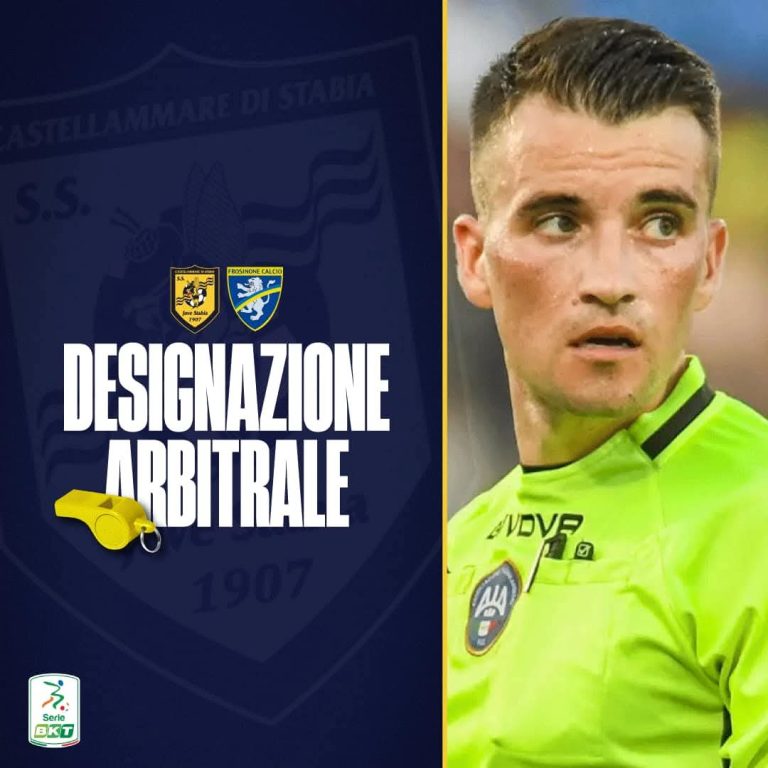 Juve Stabia Frosinone il Direttore di Gara