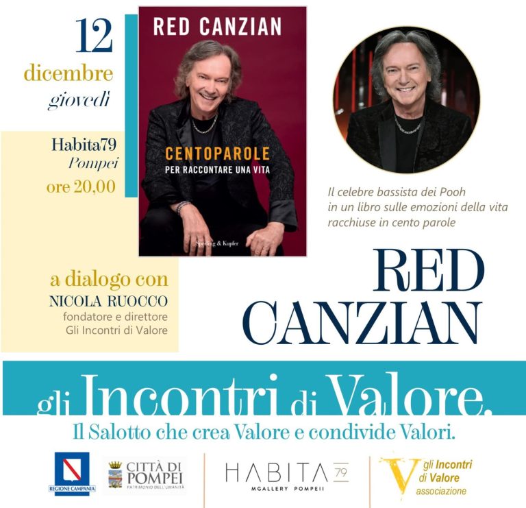 Pompei, Red Canzian a “Gli Incontri di Valore”