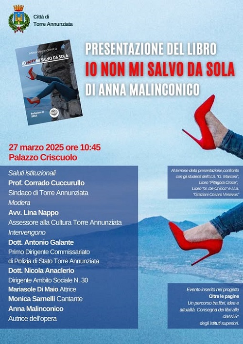 Torre Annunziata presentazione del libro ” Io non mi salvo da sola”